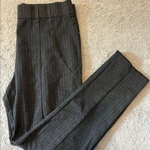 Stretchy pinstriped grey professional work pants